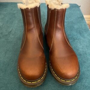 Dr. Marten’s Brown Leather Boots with Plush Lining